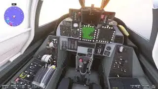 F14 Tomcat Carrier launch during sunset MSFS2024