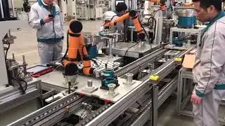 AUBO cobot flexible automatic pump production line