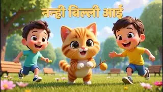 नन्ही बिल्ली आई |Funny & Playful 3D Cat Animation for Kids | Toddler Cartoon|