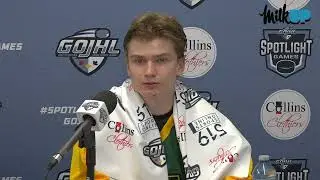 Elmira's Jimmy Sutherland is the Player of the Game for Team Doyle