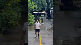 15 balls , 3 Wickets Challenge 🏏🔥 #cricket #mitchellstarc #rohitsharma #bowled