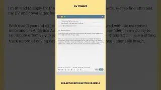 Sending Your CV via Email for Job Applications