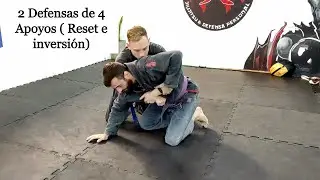 2 Defensas de 4 apoyos BJJ ( Reset e inversion) Brazilian Jiu Jitsu #bjj #jiujitsu #selfdefense