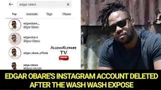 BLOGGER EDGAR OBARE'S VERIFIED INSTAGRAM ACCOUNT DELETED AFTER WASH WASH EXPOSE || KENYA WASH WASH