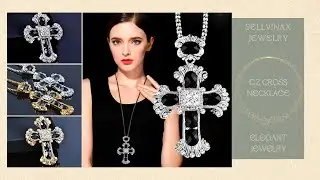 Elevate Your Style: Big Cross Necklace with CZ Pendant - A Timeless Accessory from SELLVINAX!
