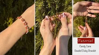 🍬 POPULAR Candy Cane Bracelet TUTORIAL! Easy Step by Step DIY Christmas Bead Jewelry 🎄✨