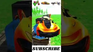 Indian bike driving 3D | train VS cars long jump challenge 🥵🥶 #shorts #challenge #gta
