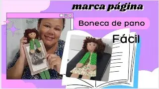 Marca página boneca de pano COM MOLDES GRÁTIS