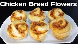 Chicken Bread Flowers Recipe | Chicken Bread Roll | Chicken Bread Recipe - By SSR