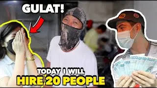Shocking PEOPLE by GIVING THEM JOBS!! (20 People in 1 DAY) 🇵🇭💪