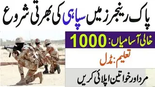 Pakistan Rangers sipahi jobs 2021 Males and Females jobs 2021 | Pak rangers jobs 2021.