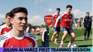 ARSENAL FANS CAN&rsquo;T BELIEVE THEIR EYES JULI&Aacute;N &Aacute;LVAREZ SETS TRAINING ON FIRE WARNING TO PREMIER LEAGUE