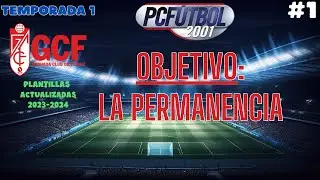 PC FÚTBOL 2001 - GRANADA CF ¡A POR LA PERMANENCIA! - TUTORIAL CON PLANTILLAS 23/24 - 🏆⚽#1