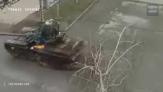 Burning Russian Tank in Ukraine - FORTH News