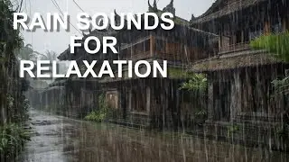 White Noise for Study Music, Anxiety & Mental Health - Rain Sounds in Magical Old Village of Bali