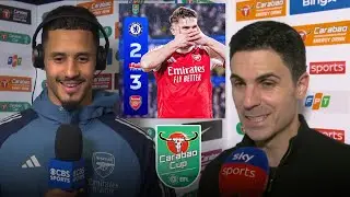Chelsea 2-3 Arsenal! Mikel Arteta & Saliba REACTS to DRAMATIC Carabao Cup WIN🔥