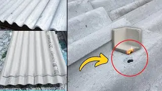 How to Fix Cement Sheet Hole Leakage Using Thermocol | Roof Leak Repair। Diy trick 