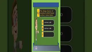 The shape factor of standard rolled beam section varies #mcq  #animation #shorts  #civil_engineering