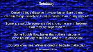 EVS  properties of objects sink float dissolve