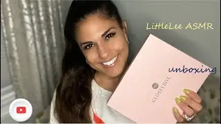 ASMR: relaxing Glossybox unboxing whispering • tapping • gum chewing