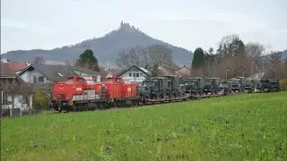 Milit&auml;rzug auf der Zollernbahn von T&uuml;bingen nach Storzingen mit 203 102 und 203 103 (SWEG) Teil 1