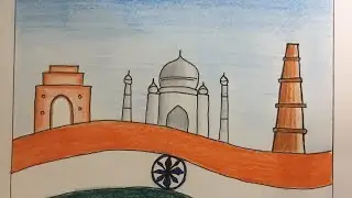 History and heritage drawing/cultural diversity of India 🇮🇳
