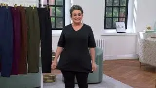 Denim & Co. Active Duo Stretch Slim Straight Ankle Pant on QVC