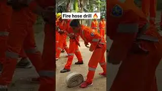 fire hose drill 🔥 #fire #firefighter #firesafety #firebrigade #shorts #viralvideo #NFSA