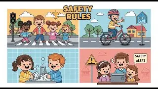 Safety Rules 🚦🛑 | Fun Learning Song for Kids | Happy Tale & Tune
