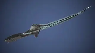 Alita Battle Angel Damascus Blade (2019) 3D model Timelapse