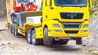 Heavy LOAD on Goldhofer! BIG RC Truck Action! Hook-Lifter! Volvo! MAN! Scania! MB Arocs!