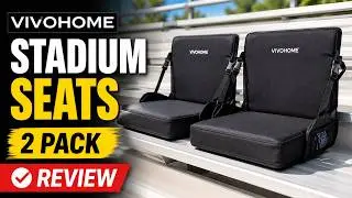 VIVOHOME Stadium Seats - Cushioned Bleacher Seats, 2 Pack