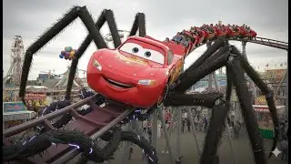 McQueen Turns Into a Monster Roller Coaster! | Superhero Cat vs Evil Witch
