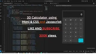 3D Calculator using Html & CSS and Javascript #css #javascript #html #calculator #viralvideo