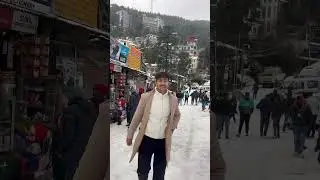 Snowfall In Dharamshala ❤️Feb 2024 Bhagsunath📍 #Snow #Snowfall #Dharamshala #HimachalPradesh