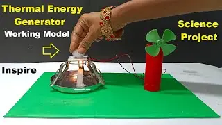 thermal energy generator (heat) working model - howtofunda - dc motor rotation - buzzer sound making