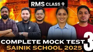 AISSEE 2025 Class 9 | Complete Mock Test 3🔥 | Real Exam Level Questions | Sainik School#AISSEE2025