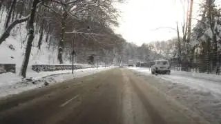 Fahrt im Schnee durch Düsseldorf - Sony DSC-TX1