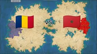 Chad vs Morocco | E8 | Fantasy Map Simulator Timelapse | AI Battle Brackets