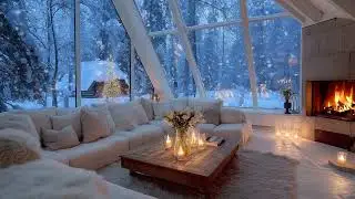 🌨️🎹 Winter Piano Sounds in a Cozy Room | Snow Falling Outside | 3 Hours of Relaxation & Focus Aid