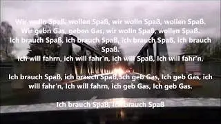 Markus- Ich will Spa&szlig; (Lyrics)