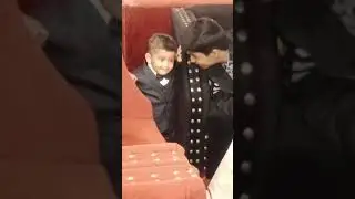 Muhammad Owais my Grand son is walking on the Flooring at Roopa Mari Marriage Hall at Qasimabad.