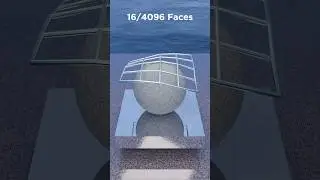4 vs 4096 Faces | Chain Physics Simulation #satisfying #oddlysatisfying #chainsimulation #blender3d