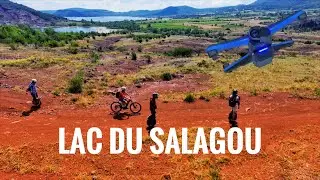 Tour du lac du Salagou (Hérault) en gyroroue, vue drone