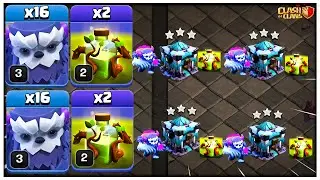 3 Star Every Th13 Max Base| Th13 Mass Yeti + Overgrowth Spell Attack Strategy (Clash of Clans)