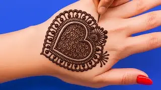 Cute heart Easy Dulhan Mehndi Design | Simple Stylish Back Hand Wedding mehndi | Trending Henna 2025