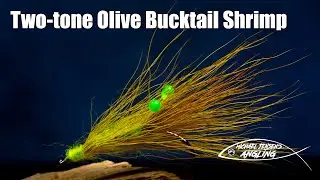 Two-tone Olive Bucktail Shrimp - saltwater fly tying