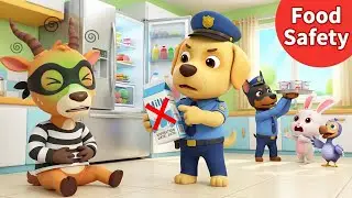 Stomachache Mystery! Antel Drinks Spoiled Milk Food Safety Rules for Kids | Sheriff Labrador Police