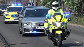 Surrey & Sussex Police, Roads Policing Unit, Special Escort Team, training run through Guildford.