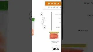 DURATURE 20 Pcs Reusable Food Storage Bags- Leakproof 2 Large Reusable Freezer Bags #shorts